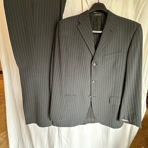 Corneliani Black Pinstripe Two-Piece Suit